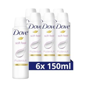 Dove, deodorante Soft Feel, 6 x 150 ml
