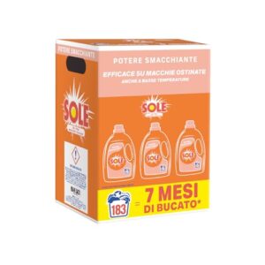 Sole, Detersivo Lavatrice Potere Smacchiante, 183 Lavaggi