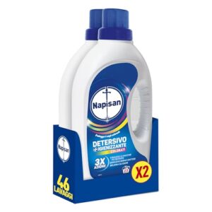 Napisan Detersivo Lavatrice Liquido Igienizzante, Capi Colorati, 2 x 1.15L