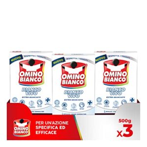 Omino Bianco, Additivo Lavatrice Bianco Vivo in Polvere, 3 x 500gr