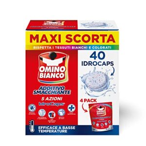 Omino Bianco, Additivo Lavatrice, 5 in 1, 4 x 10 Idrocaps