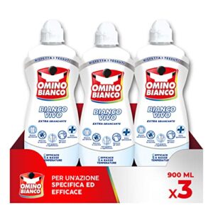 Omino Bianco Additivo Lavatrice Bianco Vivo in Gel, 3 x 900 ml
