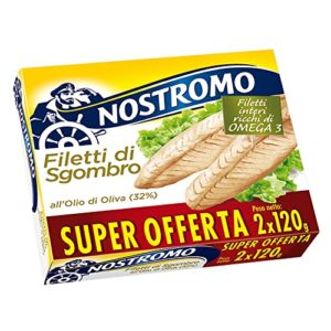 Nostromo, Filetti di Sgombro in Olio di Oliva, 2 x 120gr