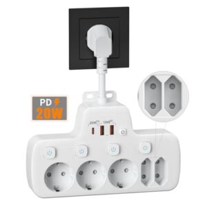 Multipresa Salvaspazio con USB
